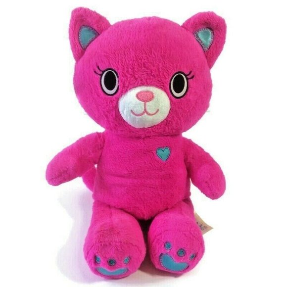 Build A Bear Kabu Catlynn Plush Pink Kitty Cat Heart Paws Stuffed Animal 17" BAB - Picture 1 of 8